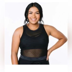 ZYIA Active Mesh Crop Tank Size S
